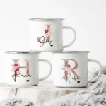 Initial Letter Camping Cup Personalized Coffee Mug